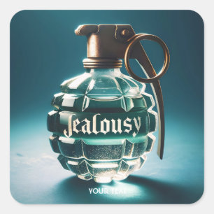 Fantasy Cute Jealousy Bottle Potion Square Sticker