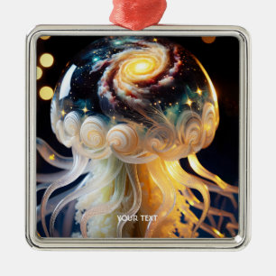 Fantasy Cute Jellyfish Space Stars Metal Tree Decoration