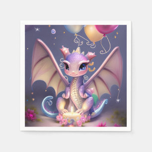 Fantasy Cute Kawaii baby dragon Napkin