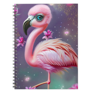 Fantasy Cute Kawaii baby flamingo Notebook
