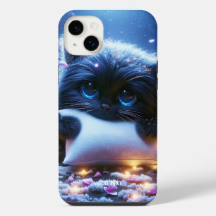 Fantasy Cute Kitten Hugging Pillow iPhone 14 Plus Case