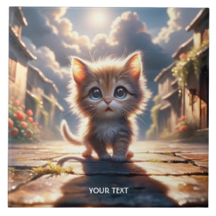 Fantasy Cute Kitten Road City Tile