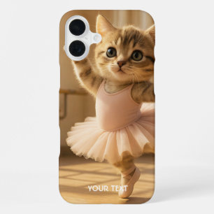 Fantasy Cute Kitten Small Ballerina iPhone 16 Plus Case