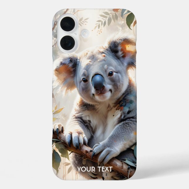 Fantasy Cute Koala Tree Watercolor Case-Mate iPhone Case (Back)