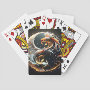 Fantasy Cute Koi Yin Yang Playing Cards