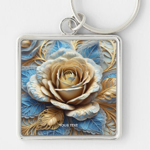 Fantasy Cute Lace Filigree Rose Key Ring