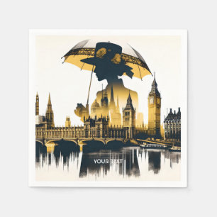 Fantasy Cute Lady Old London Napkin
