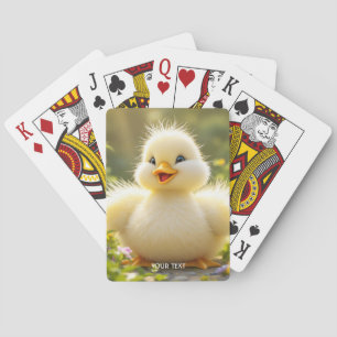 Fantasy Cute Laughing Fluffy Duck Playing Cards