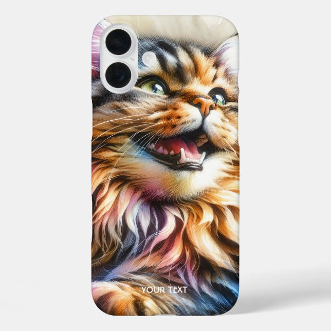 Fantasy Cute Laughing Happy Cat Case-Mate iPhone Case (Back)