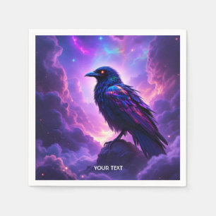 Fantasy Cute Lavender Raven Sunset Napkin