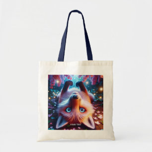 Fantasy Cute Laying Playing Fox Tote Bag