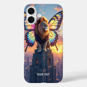 Fantasy Cute Lion Butterfly Wings iPhone 16 Plus Case