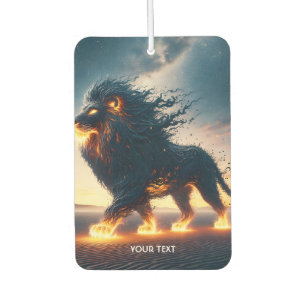 Fantasy Cute Lion Desert Fire Car Air Freshener