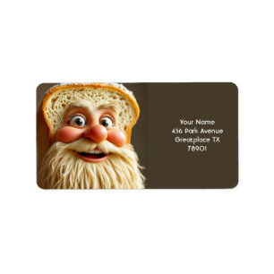 Fantasy Cute Loaf Bread Beard Label