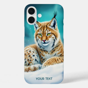 Fantasy Cute Lynx Cub Winter iPhone 16 Plus Case