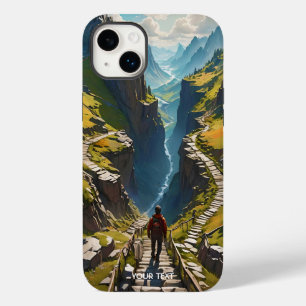 Fantasy Cute Man Pass Mountains Case-Mate iPhone 14 Plus Case