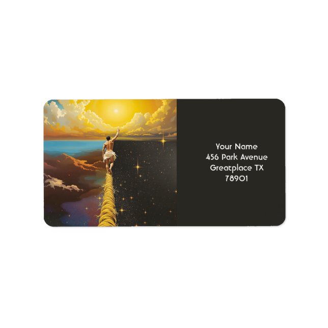 Fantasy Cute Man Rope Space Label (Front)