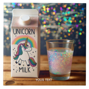 Fantasy Cute Milk Unicorn Rainbow Tile