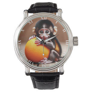 Fantasy Cute Monkey Baby Orange Watch