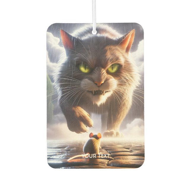 Fantasy Cute Mouse And Cat Car Air Freshener (Front)