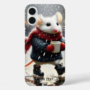 Fantasy Cute  Mouse Coffee Coat iPhone 16 Plus Case
