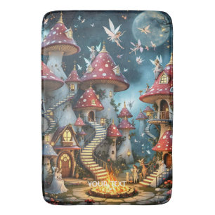 Fantasy Cute Mushroom Forest Realm Bath Mat