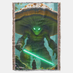Fantasy Cute Mushroom Sabre Forest Throw Blanket