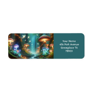 Fantasy Cute Mushrooms Forest Night