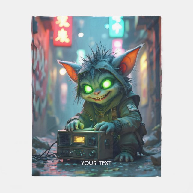 Fantasy Cute  Music Joy Street  Fleece Blanket (Front)