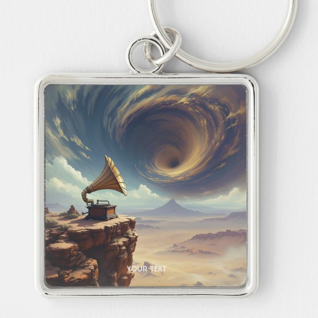 Fantasy Cute Music Of Desert Key Ring (Front)