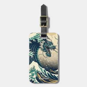 Fantasy Cute Mythical Japanese Dragon Luggage Tag