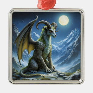 Fantasy Cute Mythical Ram Dragon Metal Tree Decoration