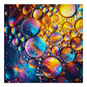 Fantasy Cute Oil Droplets Water Poster