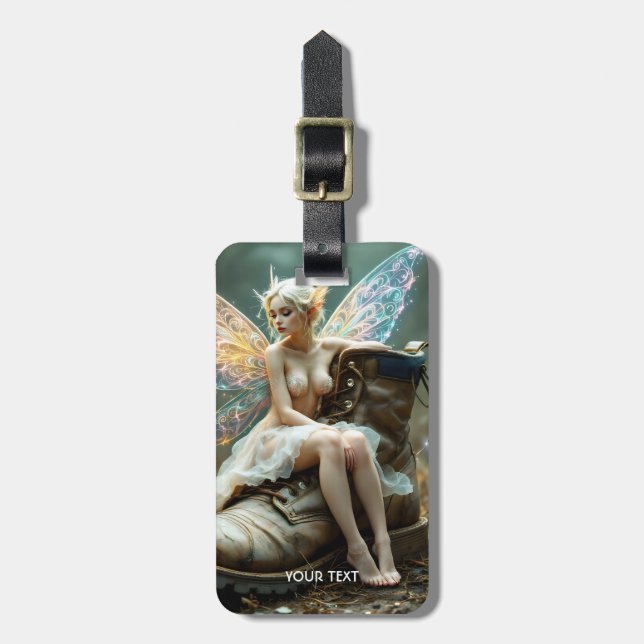 Fantasy Cute  Old Big Boot Luggage Tag (Front Vertical)