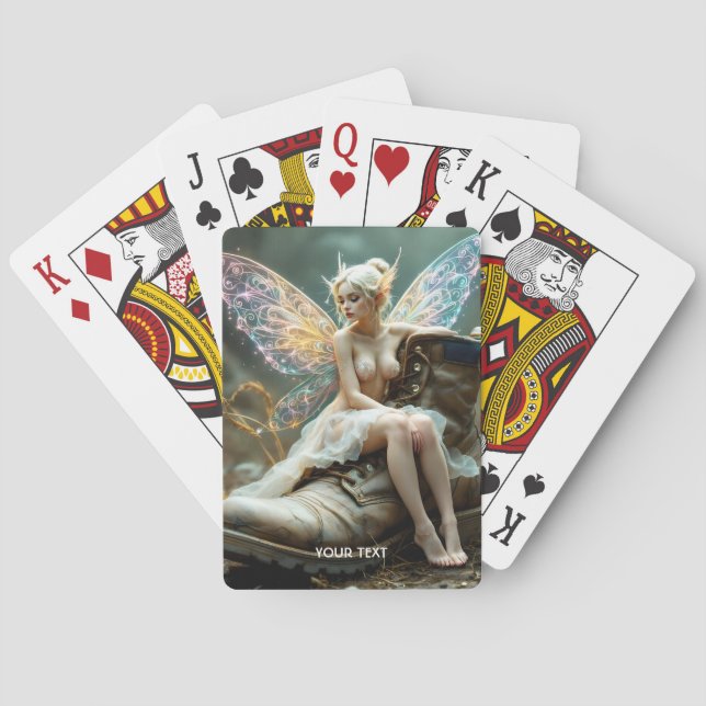 Fantasy Cute  Old Big Boot Playing Cards (Back)
