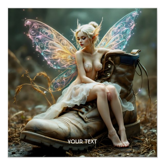 Fantasy Cute  Old Big Boot Poster (Front)