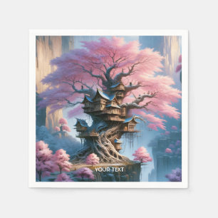 Fantasy Cute Old Sakura Tree Napkin