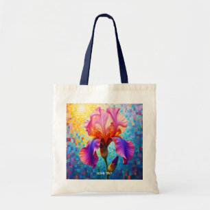 Fantasy Cute Orange Pink Flower Tote Bag