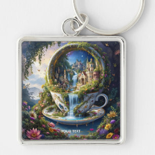 Fantasy Cute Ornate Cup City Key Ring