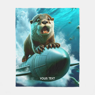 Fantasy Cute Otter Torpedo Sea Fleece Blanket