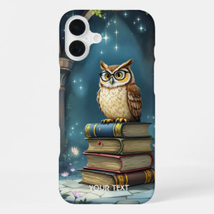 Fantasy Cute Owl Glasses Books iPhone 16 Plus Case