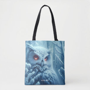 Fantasy Cute  Owl Snow Winter Tote Bag