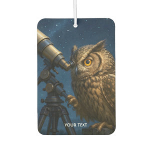 Fantasy Cute Owl Telescope Night  Car Air Freshener