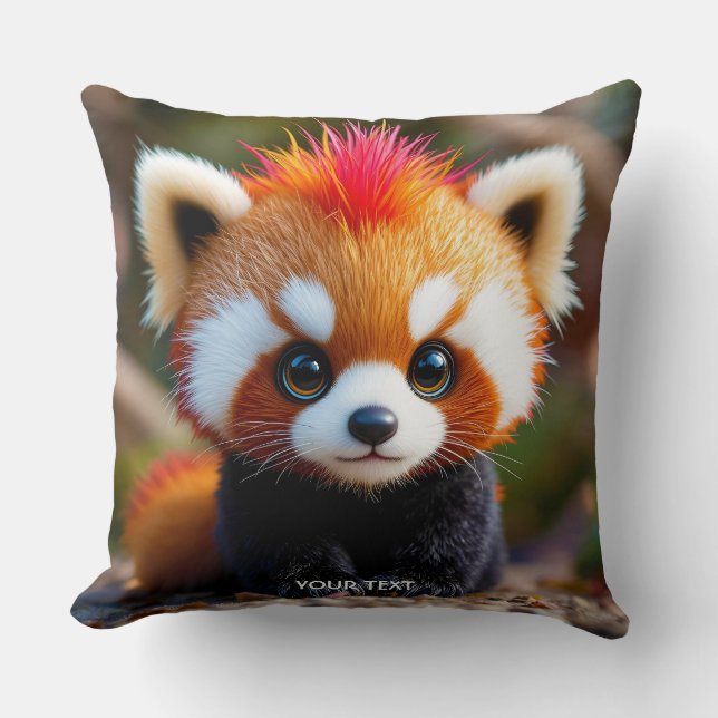 Fantasy Cute Panda Red Hai Cushion (Front)