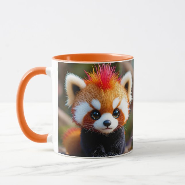 Fantasy Cute Panda Red Hai Mug (Left)