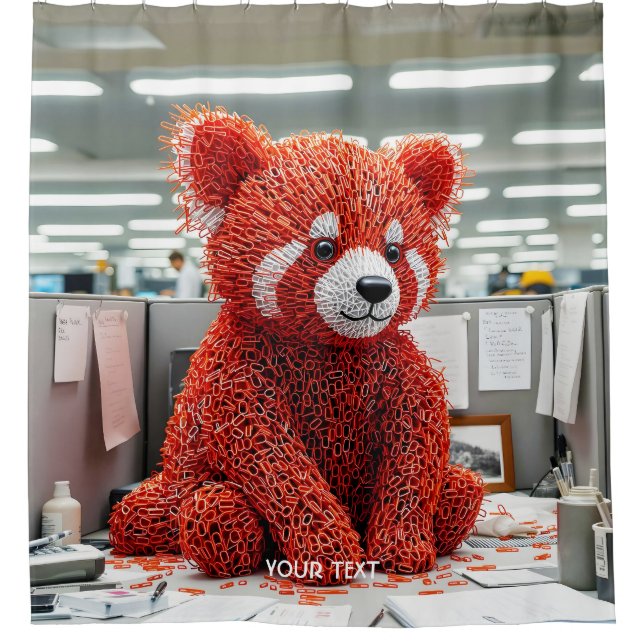 Fantasy Cute Paper Clip Bear Shower Curtain (Front)
