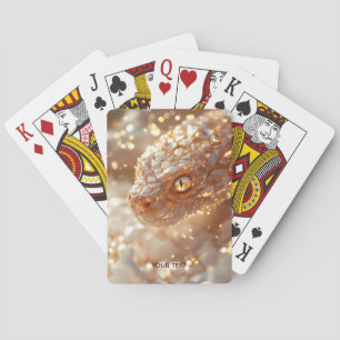 Fantasy Cute Pastel Pink Snake Playing Cards