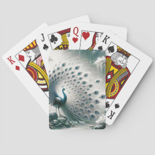 Fantasy Cute Peacock Rain Tree Playing Cards