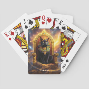 Fantasy Cute Pharaoh Regal Cat Playing Cards