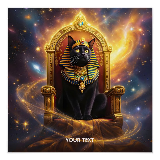 Fantasy Cute Pharaoh Regal Cat Poster (Front)
